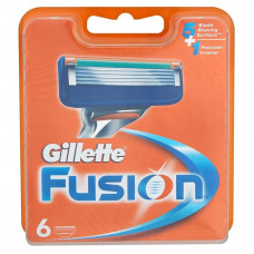Кассеты для бритья Gillette Fusion (Джилет Фьюжен), 6 шт
