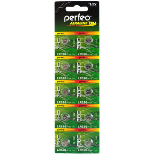 Батарейка литиевая таблетка Perfeo (Перфео) Alkaline Cell, LR626 Батарейка литиевая таблетка Perfeo (Перфео) Alkaline Cell, LR626