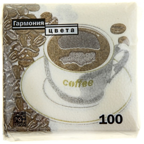 Салфетки Гармония Кофе 100 шт Салфетки Гармония Кофе 100 шт