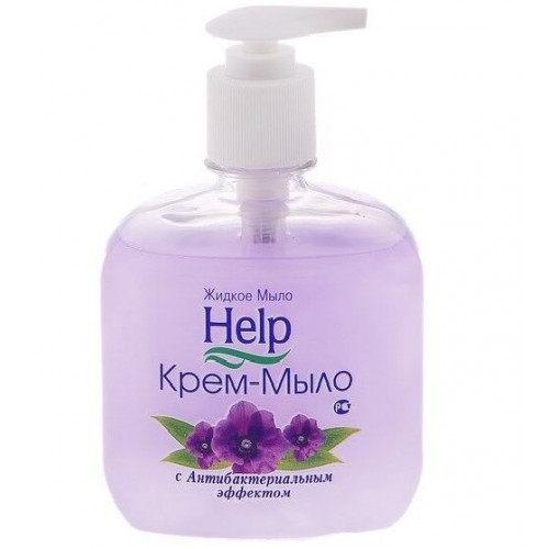 Жидкое крем-мыло Help (Хэлп) Антибактериальный эффект, с дозатором, 300 мл Жидкое крем-мыло Help (Хэлп) Антибактериальный эффект, с дозатором, 300 мл