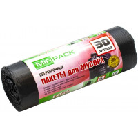 Мешки для мусора ПНД MirPack (МирПак) Extra, черные, 30 л, 12 мкм, 20 шт Мешки для мусора ПНД MirPack (МирПак) Extra, черные, 30 л, 12 мкм, 20 шт