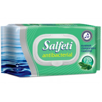 Салфетки влажные Salfeti (Салфети) Антибактериальные, с клапаном, 120 шт