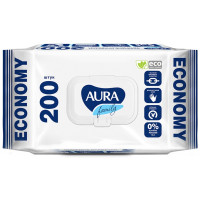 Влажные салфетки для всей семьи Aura (Аура) Family, с крышкой, 200 шт Влажные салфетки для всей семьи Aura (Аура) Family, с крышкой, 200 шт