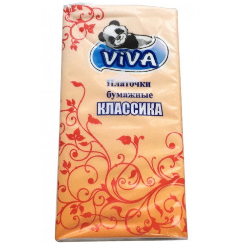 Платочки бумажные Viva (Вива) Классические, 2-слойные Платочки бумажные Viva (Вива) Классические, 2-слойные