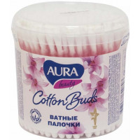 Ватные палочки Aura (Аура), в стакане, 200 шт
