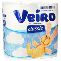 Туалетная бумага Veiro (Вейро) Classic, 2-х слойная, цвет белый, 4 шт Туалетная бумага Veiro (Вейро) Classic, 2-х слойная, цвет белый, 4 шт