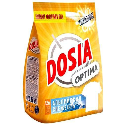 Стиральный порошок автомат Dosia (Дося) Optima Альпийская свежесть, 1,2 кг Стиральный порошок автомат Dosia (Дося) Optima Альпийская свежесть, 1,2 кг