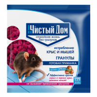 Гранулы от крыс и мышей Чистый Дом с запахом ореха, 125 г Гранулы от крыс и мышей Чистый Дом с запахом ореха, 125 г