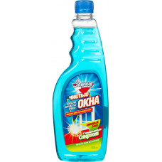 Жидкость для мытья стекол и зеркал (сменный блок) Золушка Чистые окна Нашатырный спирт, 0,5 л Жидкость для мытья стекол и зеркал (сменный блок) Золушка Чистые окна Нашатырный спирт, 0,5 л