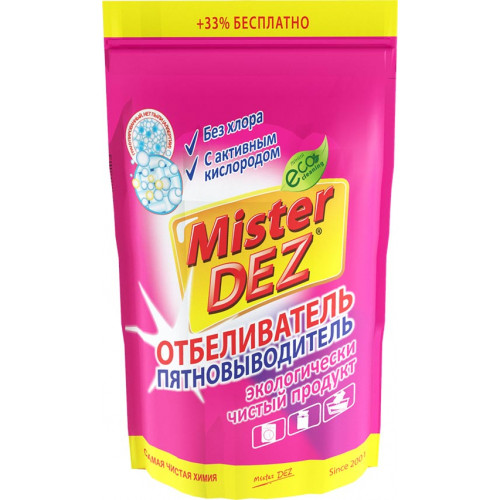 Отбеливатель-пятновыводитель Mister Dez Eco-Cleaning с активным кислородом, 800 г Отбеливатель-пятновыводитель Mister Dez Eco-Cleaning с активным кислородом, 800 г