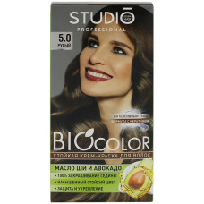 Крем-краска для волос Studio (Студио) Professional BIOcolor, тон 5.0 - Русый Крем-краска для волос Studio (Студио) Professional BIOcolor, тон 5.0 - Русый