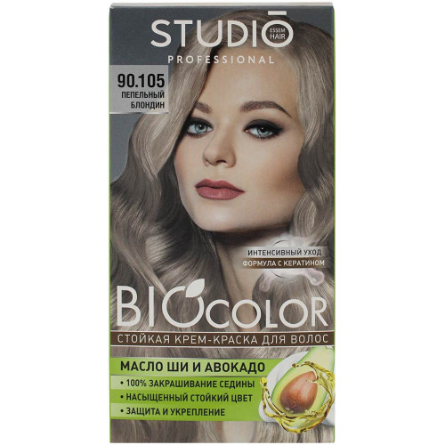 Крем-краска для волос Studio (Студио) Professional BIOcolor, тон 90.105 - Пепельный блондин Крем-краска для волос Studio (Студио) Professional BIOcolor, тон 90.105 - Пепельный блондин