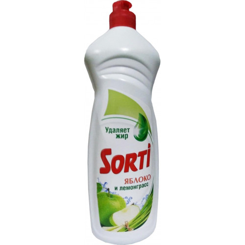 Средство для мытья посуды Sorti (Сорти) Яблоко и Лемонграсс, 900 мл Средство для мытья посуды Sorti (Сорти) Яблоко и Лемонграсс, 900 мл