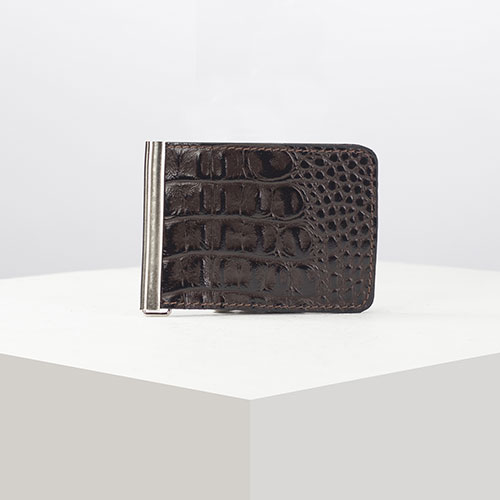 Зажим для денег с металлическим держателем, цвет коричневый, 10х0,5х8 см Зажим для денег с металлическим держателем, цвет коричневый, 10х0,5х8 см