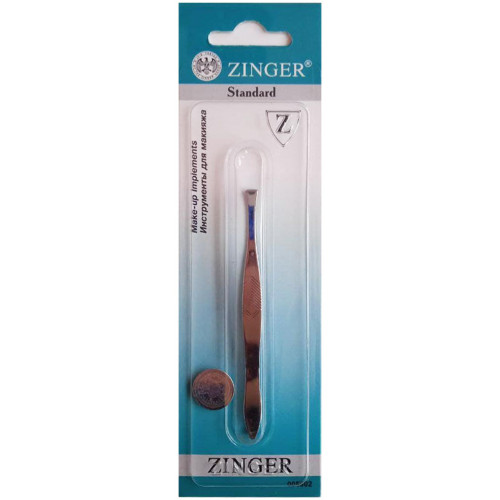 Пинцет прямой Zinger (Зингер), серебряный, ZSP TA-13-str-S Пинцет прямой Zinger (Зингер), серебряный, ZSP TA-13-str-S