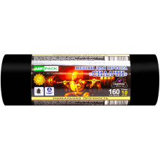 Мешки для мусора ПВД MirPack (МирПак) Силачи, цвет чёрный, 160 л, 40 мкм, 90х130 см, 10 шт
