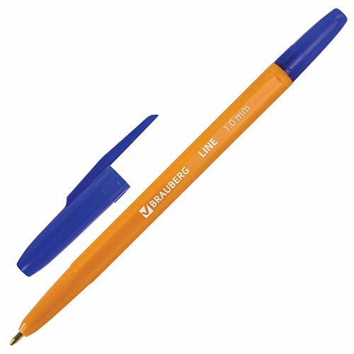 Ручка шариковая Brauberg (Брауберг) Orange line, цвет синий, корпус оранжевый, пишущий узел 1 мм, линия письма 0,5 мм Ручка шариковая Brauberg (Брауберг) Orange line, цвет синий, корпус оранжевый, пишущий узел 1 мм, линия письма 0,5 мм