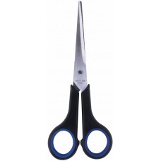 Ножницы Brauberg (Брауберг) Soft Grip, цвет черно-синий, резиновые вставки, 3-сторонняя заточка, 165 мм Ножницы Brauberg (Брауберг) Soft Grip, цвет черно-синий, резиновые вставки, 3-сторонняя заточка, 165 мм
