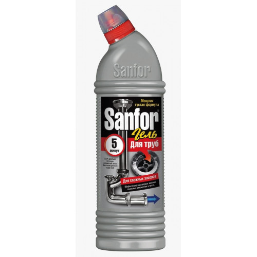 Средство для чистки труб гель Sanfor (Санфор), 750 мл Средство для чистки труб гель Sanfor (Санфор), 750 мл