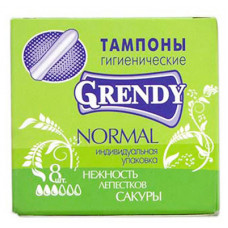 Тампоны гигиенические Grendy (Гренди) Normal, 8 шт Тампоны гигиенические Grendy (Гренди) Normal, 8 шт