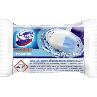 Туалетный сменный блок для унитаза Domestos (Доместос) Атлантик 3в1, против запахов и грязи, 40 г