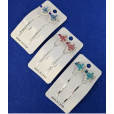 Невидимки для волос Роксана, корона, 7 см, набор 2 шт, цвет микс
