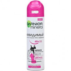 Антиперспирант спрей Garnier (Гарньер) Mineral Невидимый - Черное, Белое, Цветное, 150 мл Антиперспирант спрей Garnier (Гарньер) Mineral Невидимый - Черное, Белое, Цветное, 150 мл