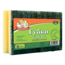 Губка для посуды Умничка Дуэт, 2 шт Губка для посуды Умничка Дуэт, 2 шт