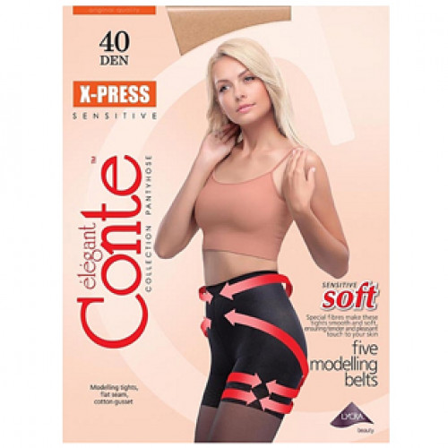 Колготки Conte X-Press (Конте Экспресс), Bronz (загар), 40 den, 2 размер Колготки Conte X-Press (Конте Экспресс), Bronz (загар), 40 den, 2 размер