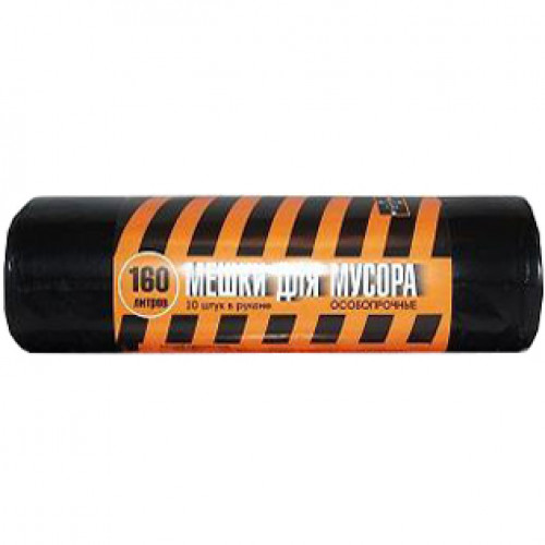 Мешки для мусора особопрочные Полосатик, 160 л/10 шт Мешки для мусора особопрочные Полосатик, 160 л/10 шт