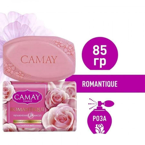 Мыло туалетное Camay (Камей) Romantique Аромат алых роз, 85 г Мыло туалетное Camay (Камей) Romantique Аромат алых роз, 85 г