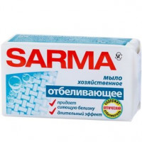 Хозяйственное мыло Sarma (Сарма) с отбеливающим эффектом, 140 г Хозяйственное мыло Sarma (Сарма) с отбеливающим эффектом, 140 г