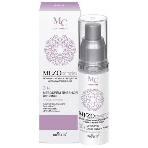 Мезокрем дневной для лица Bielita (Белита) MEZOcomplex Глубокое увлажнение 30+, 50 мл Мезокрем дневной для лица Bielita (Белита) MEZOcomplex Глубокое увлажнение 30+, 50 мл