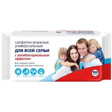 Влажные салфетки для всей семьи Светофор с антибактериальным эффектом, 100 шт