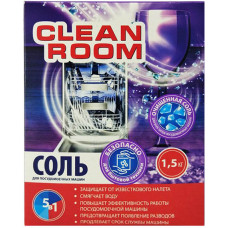 Соль для посудомоечной машины Clean Room (Клин Рум), 1,5 кг Соль для посудомоечной машины Clean Room (Клин Рум), 1,5 кг