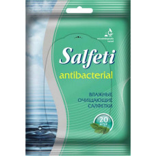 Салфетки влажные очищающие антибактериальные Salfeti (Салфети) Antibacterial с экстрактом листьев чайного дерева, 20 шт Салфетки влажные очищающие антибактериальные Salfeti (Салфети) Antibacterial с экстрактом листьев чайного дерева, 20 шт