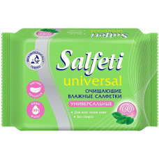 Салфетки влажные очищающие универсальные Salfeti Universal, 60 шт Салфетки влажные очищающие универсальные Salfeti Universal, 60 шт