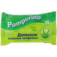 Детские влажные салфетки Pamperino Mini с экстрактом алоэ вера, 15 шт Детские влажные салфетки Pamperino Mini с экстрактом алоэ вера, 15 шт