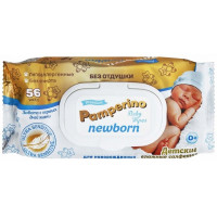 Детские влажные салфетки Pamperino Newborn, без отдушки, 56 шт Детские влажные салфетки Pamperino Newborn, без отдушки, 56 шт