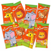 Детские влажные салфетки Pamperino Kids с экстрактом ромашки и витамином Е Mix, 8 шт * 8 уп Детские влажные салфетки Pamperino Kids с экстрактом ромашки и витамином Е Mix, 8 шт * 8 уп