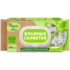 Салфетки влажные антибактериальные House Lux, 100 шт Салфетки влажные антибактериальные House Lux, 100 шт