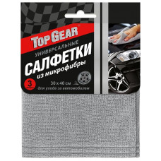Салфетка автомобильная из микрофибры Top Gear, 30х40 см, 3 шт Салфетка автомобильная из микрофибры Top Gear, 30х40 см, 3 шт