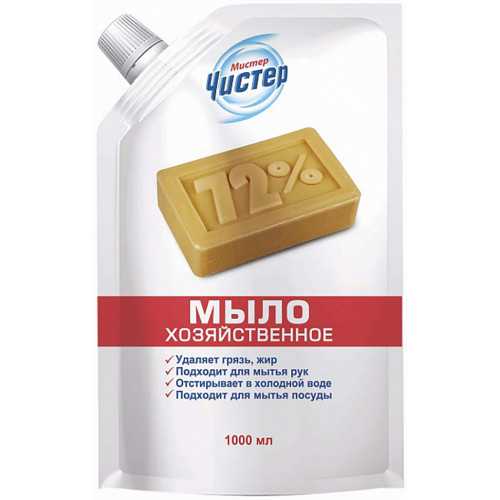 Жидкое хозяйственное мыло Невская Косметика Мистер Чистер, 1000 мл Жидкое хозяйственное мыло Невская Косметика Мистер Чистер, 1000 мл