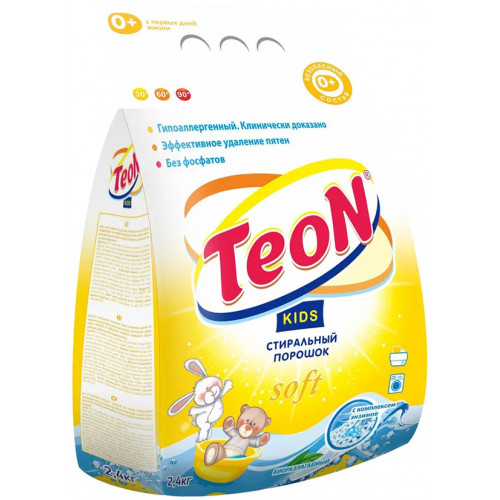 Детский стиральный порошок Teon (Теон) Kids Soft, 2,4 кг Детский стиральный порошок Teon (Теон) Kids Soft, 2,4 кг