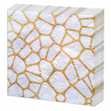 Салфетки сервировочные Gold Decor Золотая вуаль на белом, 3-слойные, 33х33 см, 20 шт Салфетки сервировочные Gold Decor Золотая вуаль на белом, 3-слойные, 33х33 см, 20 шт