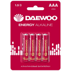 Батарейка алкалиновая (щелочная) Daewoo (Даевоо) Energy Alkaline LR03/4BL, 4 шт Батарейка алкалиновая (щелочная) Daewoo (Даевоо) Energy Alkaline LR03/4BL, 4 шт