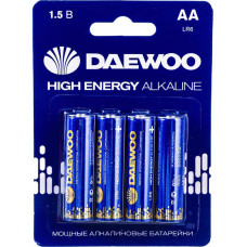 Батарейка алкалиновая (щелочная) Daewoo (Даевоо) High Energy Alkaline LR6/4BL, 4 шт Батарейка алкалиновая (щелочная) Daewoo (Даевоо) High Energy Alkaline LR6/4BL, 4 шт