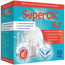 Таблетки для посудомоечных машин SuperOK, 60 шт