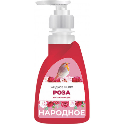 Мыло жидкое Flora (Флора) Народное Роза, дозатор, 250 мл Мыло жидкое Flora (Флора) Народное Роза, дозатор, 250 мл