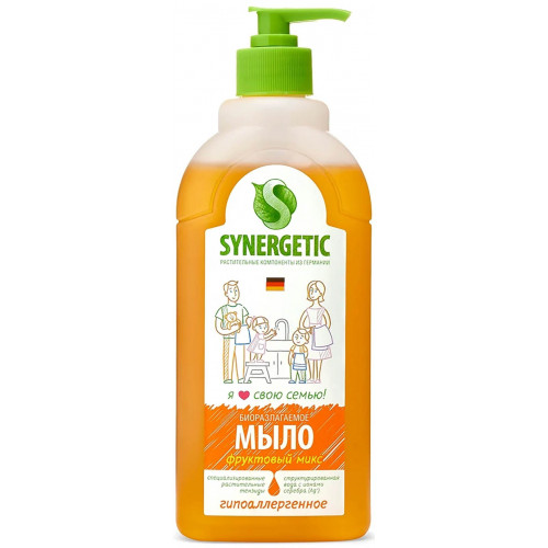 Жидкое мыло Synergetic (Синергетик) Фруктовый микс, 500 мл Жидкое мыло Synergetic (Синергетик) Фруктовый микс, 500 мл